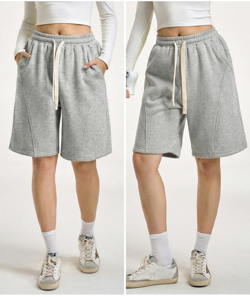 Women’s casual athletic shorts  drawstring, elastic waistband—suitable for outdoor sports, fitness, running, and casual wear; women’s shorts, athletic shorts, womenswear