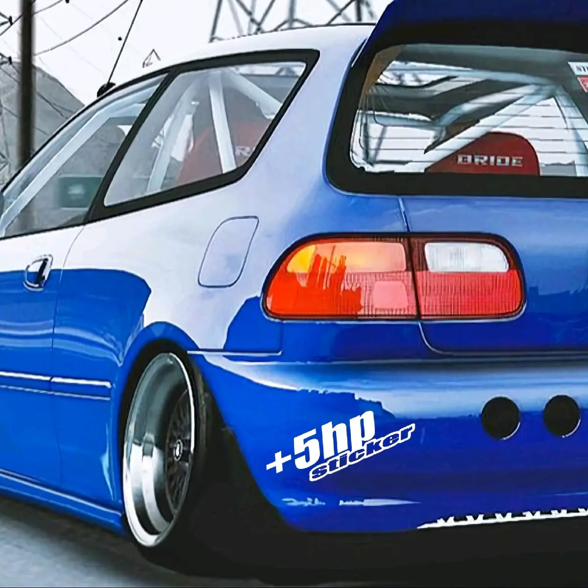 +5hp Sticker JDM Funny Decal Bumper Sticker for car or Truck
