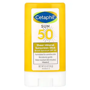 Cetaphil Sheer Mineral Sunscreen Stick, SPF 50, 0.5 oz (14 g)