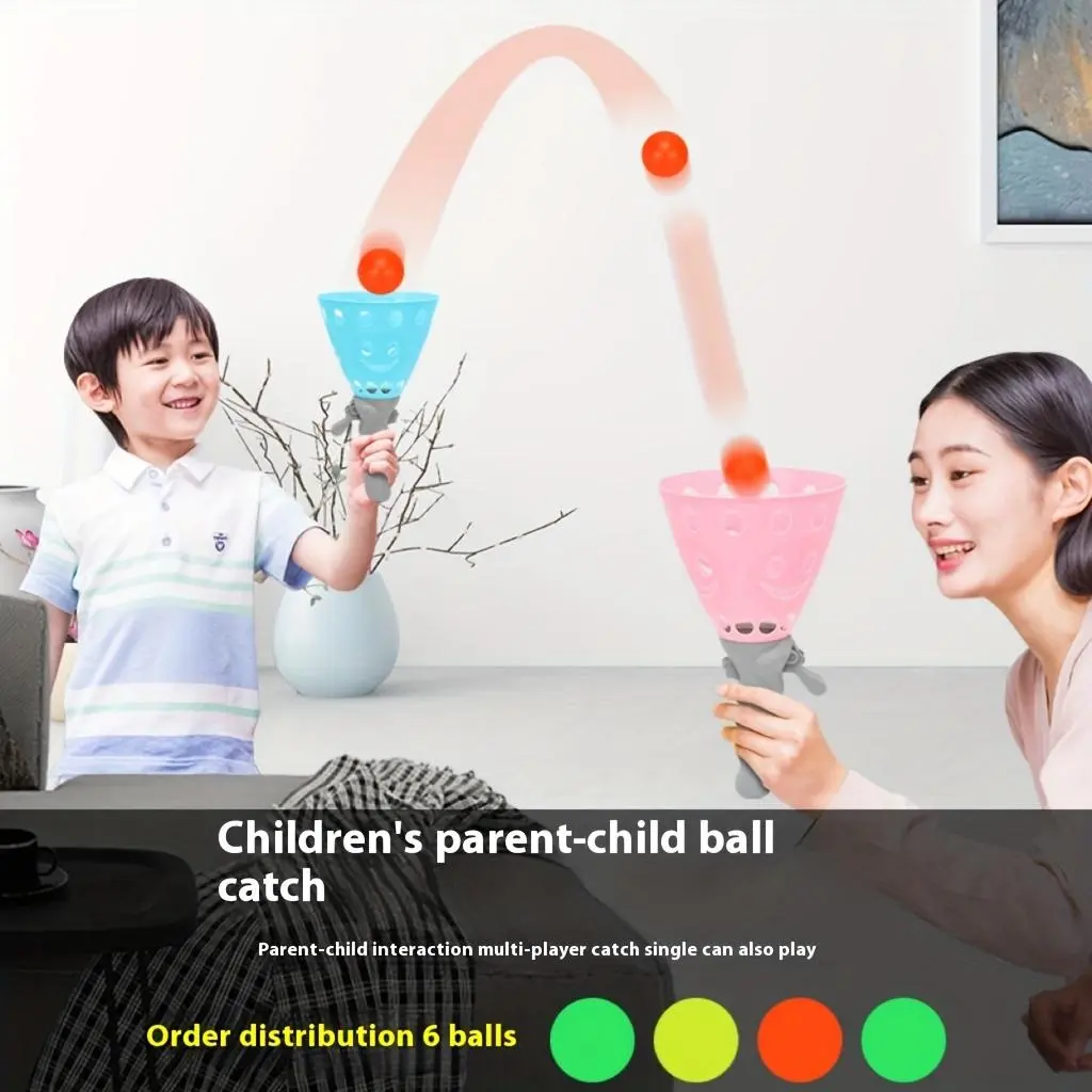 Unisex Sports Throw and Catch Ball Game Toy - Vibrant, Soft Safe Material Interactive Parent-Child Activity for Playroom, Backyard, Indoor/Outdoor Use
