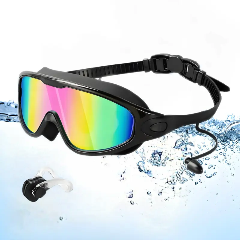 Swim Goggles, Wide View Anti Fog&UV Swimming Goggles for Boys Girls, No