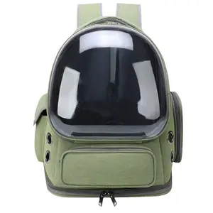 Portable Cat Backpack, Transparent Space Capsule Design, Breathable Outdoor Pet Bag, Small Animal Carrier, Ideal for Travel