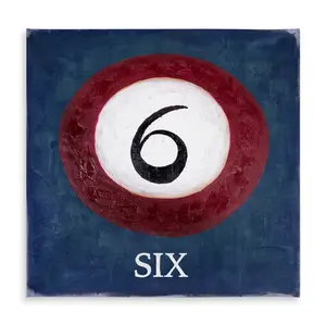 360 stand Square 58x58 in. Billiard Ball No6 Tablecloth - Water-Resistant Sport-Theme Textile, Indoor-Outdoor Household Decor for Home Use