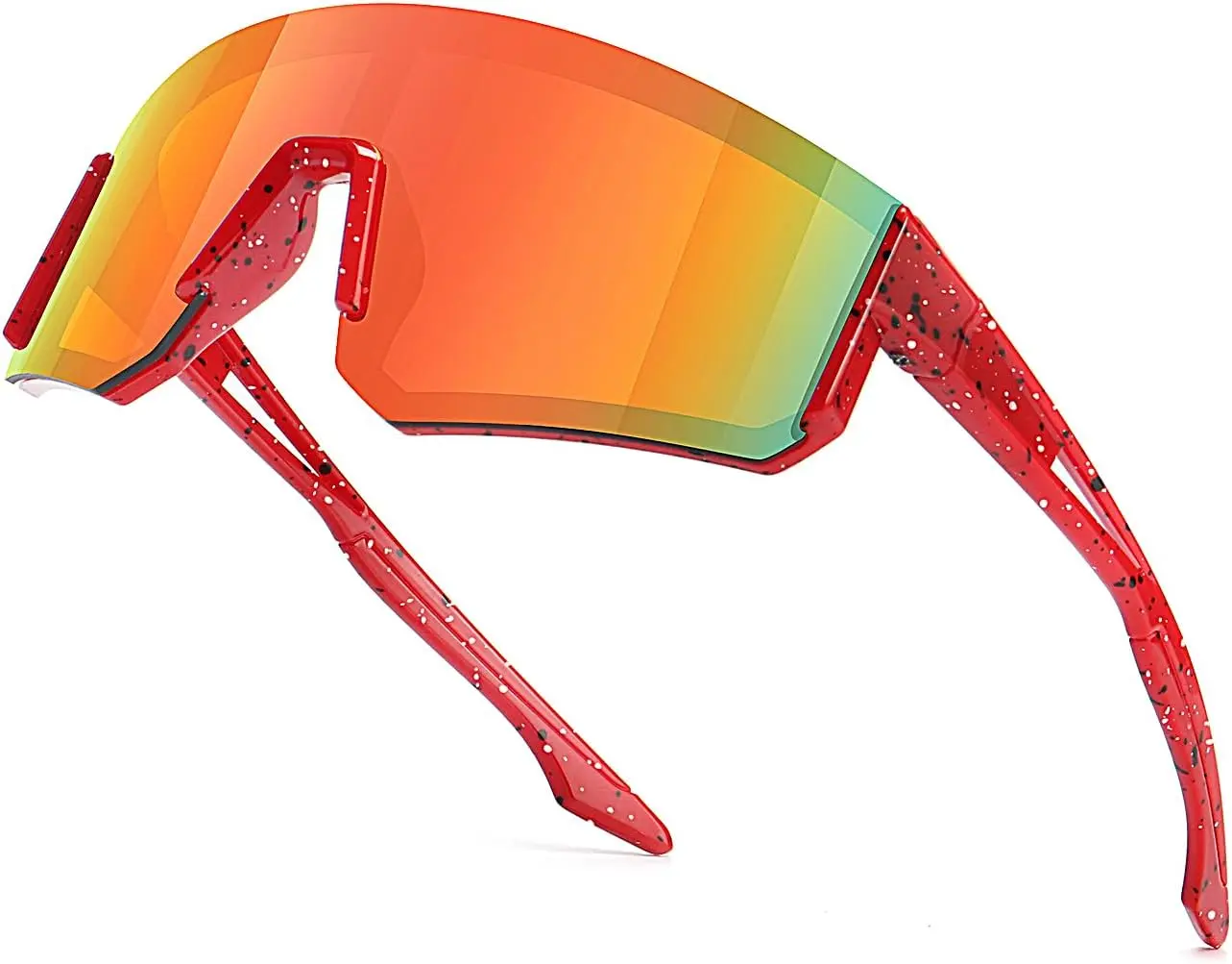 Youth Polarized Wrap-Around Rimless Sports Sunglasses, Windproof Frame for 6-12 Age Boys & Girls, Beach-Hiking Outdoor Workout Eyewear (Softball, Cycling)