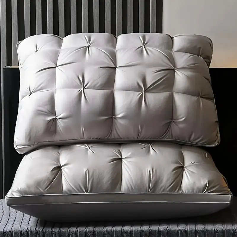 5-Star Hotel Luxury Style Pillows, 19×29 Inch 990G, Ultra-Soft and Fluffy Pillow Core Usable in All Seasons, Deep Sleep Neck Support, Hypoallergenic Polyester Fiber Pillowcase, Suitable for Side Sleeping, Supine Sleeping, Prone Sleeping