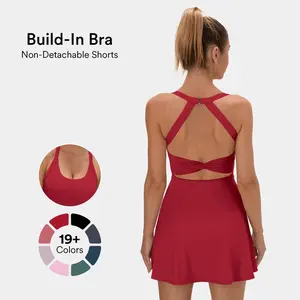 Halara Backless Twisted Active Dress A-C Cups