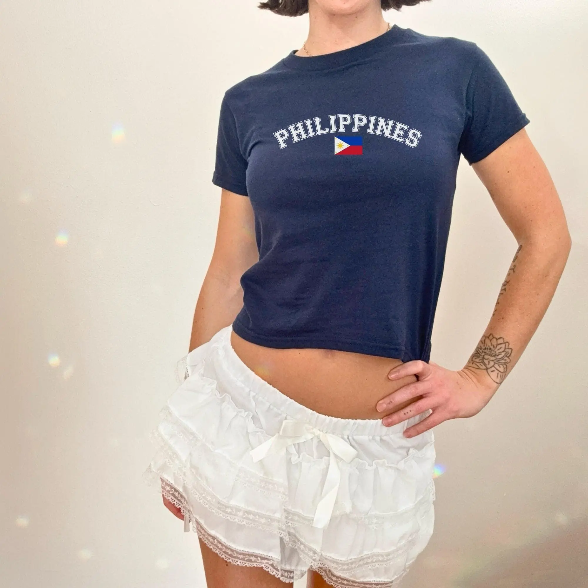 Pilipinas Philippines Filipina Baby Tee Y2K Trendy Streetwear