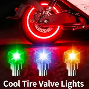 LED wheel light Waterproof Luminous Car Tire Valve Caps Vibration-Sensitive LED Tire Valve Cap-bicycle car motorcycle tire led,summervibes