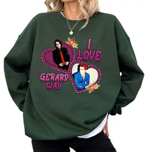 I Love Gerard Way Shirt, Mcr Sweatshirt, My Chemcical Music Shirts, Vintage Mcr Retro Hoodie For Woman and Man Cotton Shirt