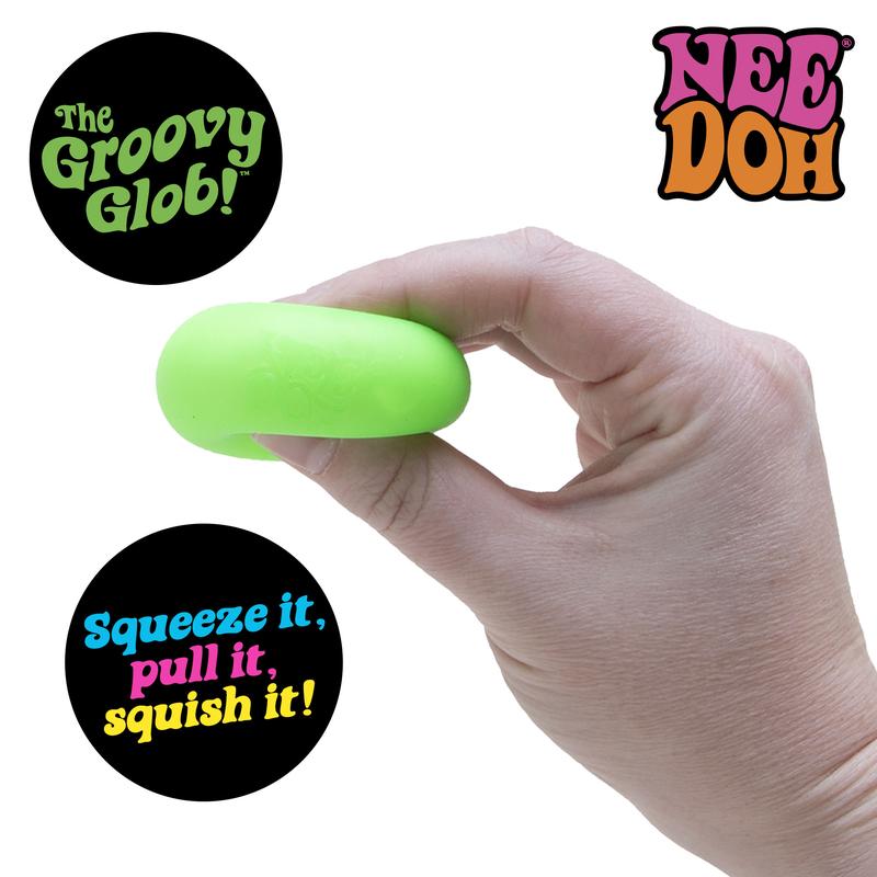 NeeDoh Teenie 10-Pack – 5 Styles of Squishies: Nice Ice Baby, Original, Swirl, Ripples, Glow, Colorful Sensory Fidget Toys for Ages 3+