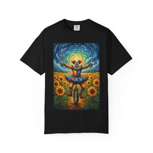 Vintage Clown on a Unicycle - T-Shirt