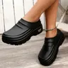 FoamFam Women's Slip-Safe Footing Work Clogs - Waterproof, Oil & Odor Resistant Healthcare Minimalist Shoes, Thick Sole Comfy Moccasin Walking Shoes for Kitchen, Hospital (FREE SOCKS)