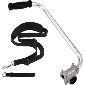 Silver String Trimmer Handle, Ergonomic Trimmer Grip, Adjustable Shoulder Strap, Easy to Install, Versatile Application for Lawn Care, Landscaping, Yard Trimming, Edging