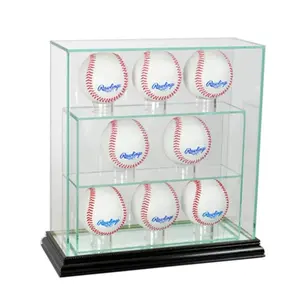 Perfect Cases  8 Upright Glass Display Case- Black