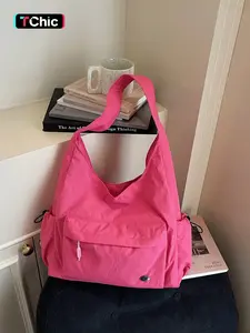 Fashionable and casual drawstring design, lightweight and comfortable shoulder bag with multiple pockets, street style daily handbag, armpit bag, shopping bag, shopping bag