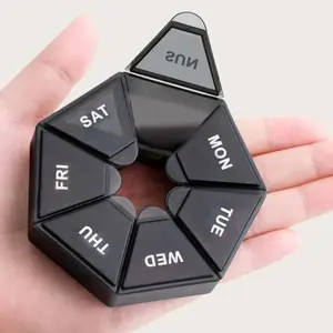 Weekly Pill Organizer, Multi-Grid 7-Day Travel Medicine Box, Portable Storage Case, Essential Medication Management Solution