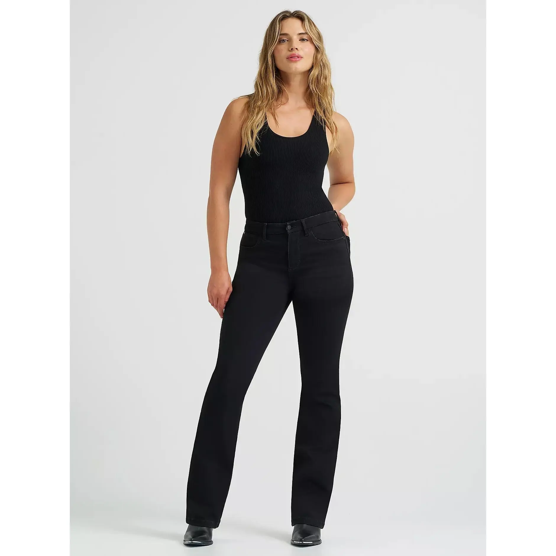 Wrangler Womens Bespoke High Rise Boot cut Jean - Leighton Black