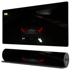 Night Race Car Mouse Pad Grande non-slip and washable rubber base, suitable for computers and office decoration - an ultra-long computer accessory, the preferred gift for gamers, fashionable decoration for study and work area