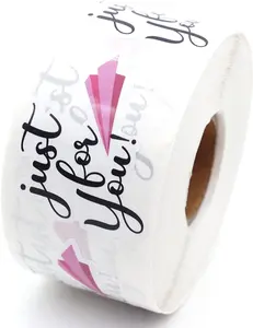 1.5'' Just for You Stickers,for You Packaging Sticker for Mailing Envelopes Small Business Package 500 Labels Per Roll