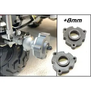 Front Wheel Hub Offset Spacer (+8mm) for Tamiya Bruiser & HG-P407 Truck (WHITE ONLY)