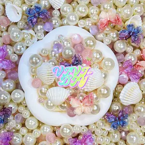 【Sea & Dream】 – 16mm/12mm Pearl Cat’s Eye DIY Assorted Beads, Heavy-Duty Stranded Beading for Pen, Phone, Keychain, and Pendant