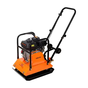 VEVOR Plate Compactor, 6.5 HP 196CC Gas Engine, 5700 VPM Vibrating Ground Rammer, 4047 lbs Compaction Force, 21x 16 in Plate, Walk Behind Compactor for Paver Landscaping, Asphalt, Foundation, Soil