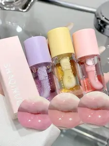 1/2pcs 3.2g Hydrating Crystal Jelly Lip Oil, Lip Care Berry Tone Moisturizing, Lighten Lip Lines, Suitable For All Skin Types, Compatible Glossy Makeup Effect Smooth Lip