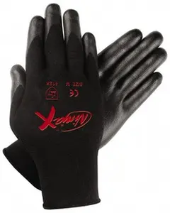 MCR Safety Full Finger Work Gloves, 12 Pairs (Size M/8), Nitrile-Coated Nylon, Palm & Finger Coating, Knit Wrist Cuff, Black, N9674M, Home Improvement & Work Safety General Protection Equipment