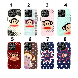 Paul Frank Phone Case, Striped GinghamPatchwork Pattern Shockproof Case CoverCompatible with iPhone 17Pro Max 16 15 14 1312 11