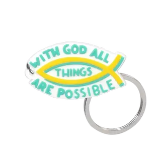 With God All Things Are Possible PVC Keychain