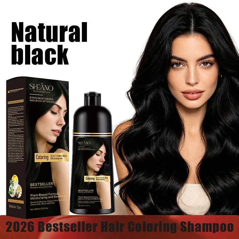 SHEANO Multi-Color 3-in-1 Hair DyeShampoo - Natural plant extracts nourishand repair hair, suitable for all hair types,instantly covers gray hair.