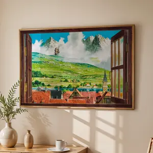 Howl's Moving Castle Unframed Print, Studio Ghibli Decor, Hayao Miyazaki’S Fairy Tales Poster, Japanese Anime Movie Posters For Room Decor Aesthetic, Otaku Prints