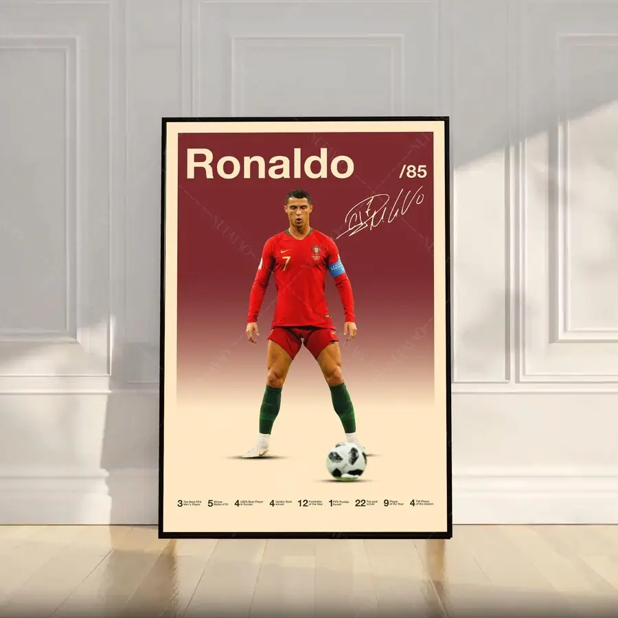 Cristiano Ronaldo Poster, Portugal Football Poster, Soccer Gifts, Football Poster, Sports Poster, Bedroom Decor, Wall Art