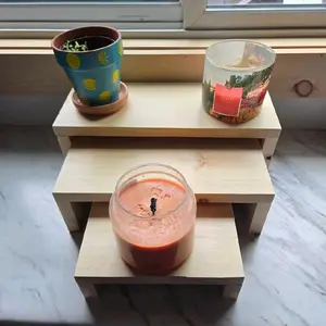 Wooden Nesting Display Risers - Compatible with candles, Elegant Design, Ideal for Home Decor