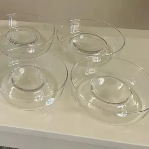 Juego de 4 tazones para botanear personales de cristal princess heritage. Princess House