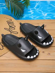 New Casual Home Thick Sole Monster Slippers for Women, Trendy Devil Horn Teeth Sandals, Anti-Slip Outdoor Wear One-Layer Slipper