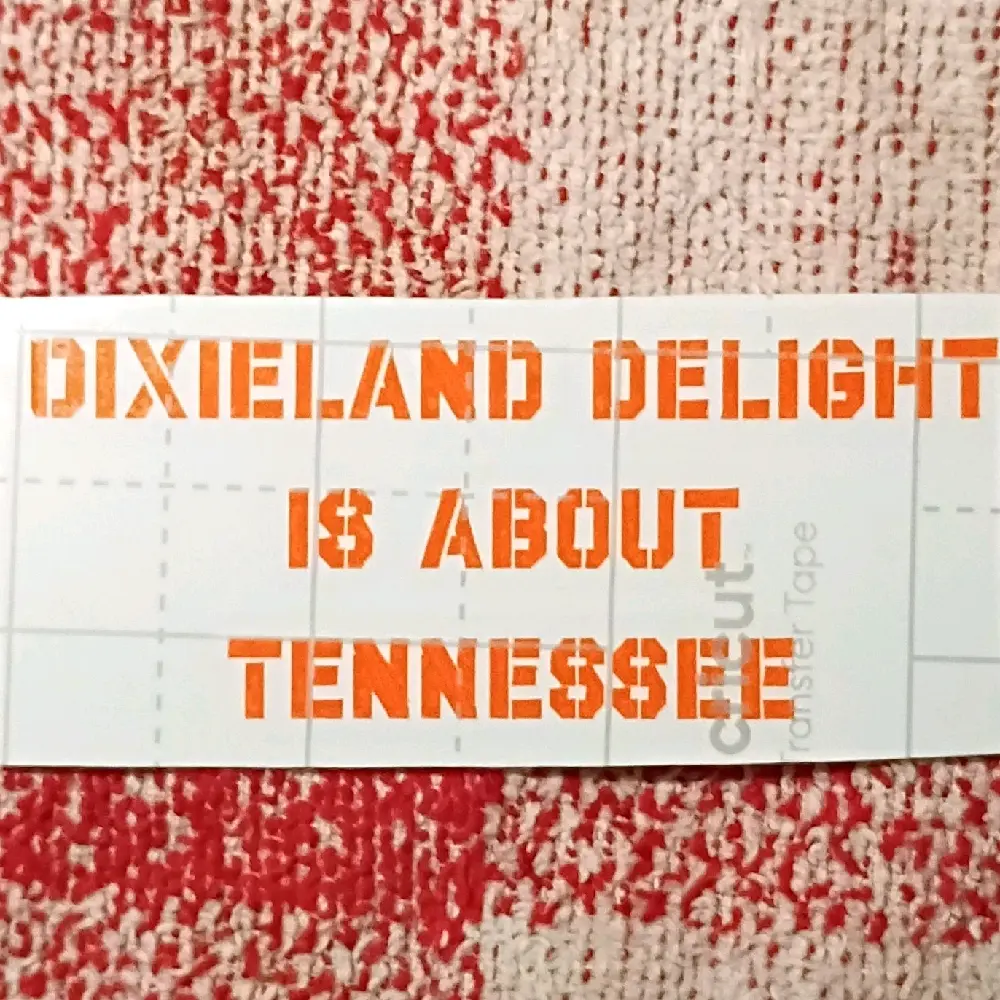 UT Tennessee Vols Dixieland Delight Funny Decal Sticker, 4" Orange Decorative Adhesive