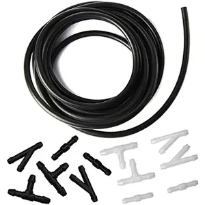 Windshield Washer Hose Kit, 4m Washer Liquid Hose, With 12 Hose Connectors, Suitable For Most Car Windshield Washer Pipes