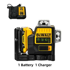 DEWALT DW089LG 12V Li-Ion Self-Leveling Green Beam Laser Kit – 12 Lines in 3x360° with Battery and Charger – For Tile, Cabinet, Wall Alignment, and Home Renovation