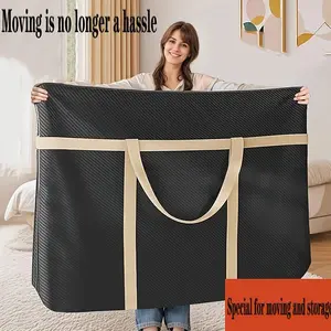 Two extra-large durable storage bags, equipped with double zippers and reinforced handles - essential for moving, traveling, and dorm living