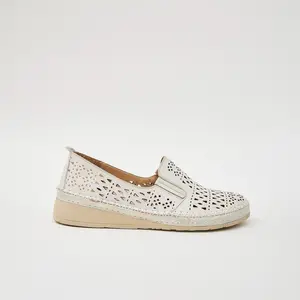 Elsie Milk Women`s Summer Casual Moccasins