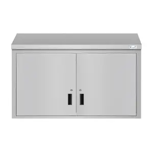 48 in. Kitchen Wall Cabinet with Hinged Doors and 2 shelves in Stainless-Steel (KM-WMC-1548-S)