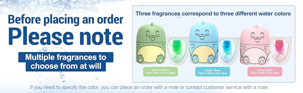 Cute Dinosaur-Shaped Toilet Bowl Cleaner Bottle - Bathroom Toilet Tank Cleaner, Long-lasting Fragrance Technology, Unique Bottle Design, Equipped With Rope (Ocean/Jasmine/Peach)