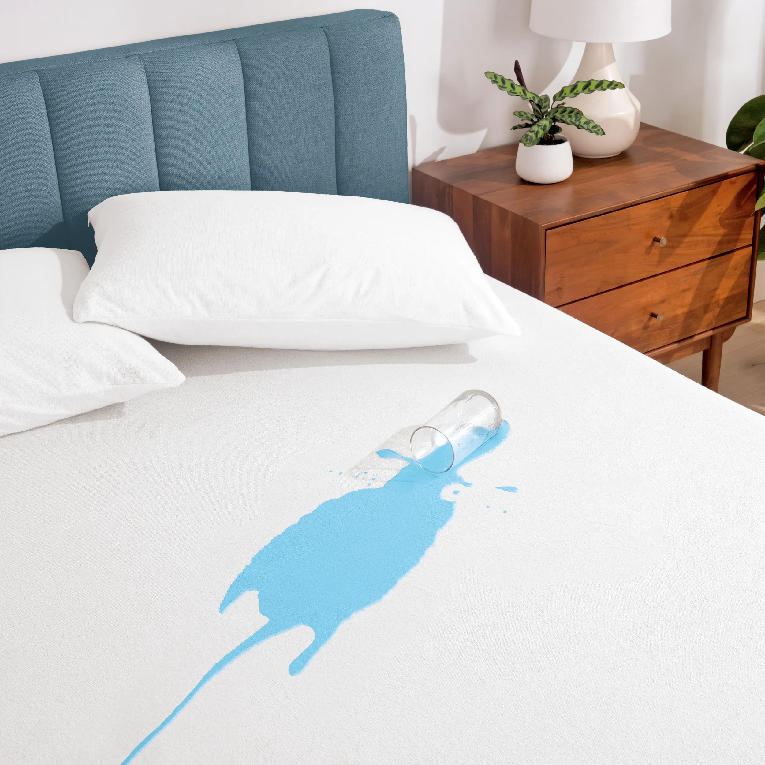Bare Home Cotton Mattress Protector Cover - Waterproof, Breathable Bed Cover with Elastic Hem