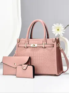 New Elegant Women's Bag Set, Classic Fashionable Durable Design, Large Capacity, Single Shoulder & Crossbody, Perfect for Shopping Travel