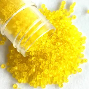 Transparent Yellow Miyuki Seed Beads Size 15 #136