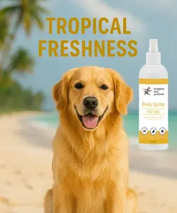 Blogging Dog Products Piña Colada Pet Body Spray - Long Lasting Deodorizer for Dogs Cats & Small Pets 8 oz Water-Based Formula Gentle on Sensitive Skin