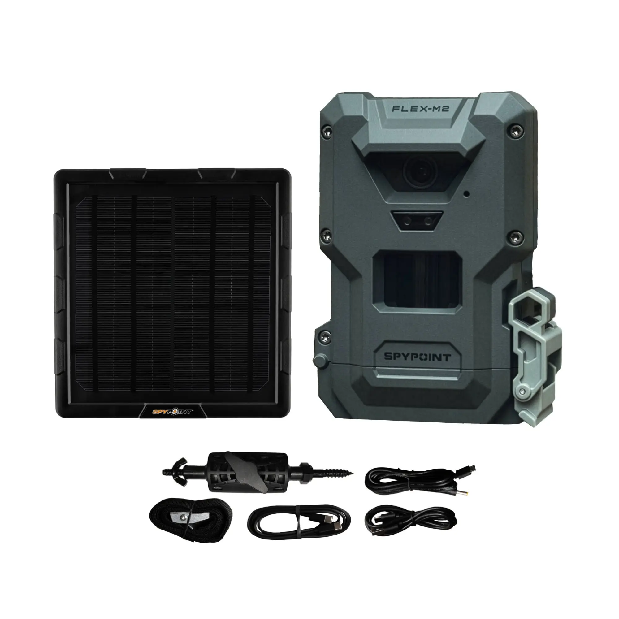 Spypoint FLEX-M2 32MP Trail Camera Bundle with 5W SPLB-10 Compact Solar Panel