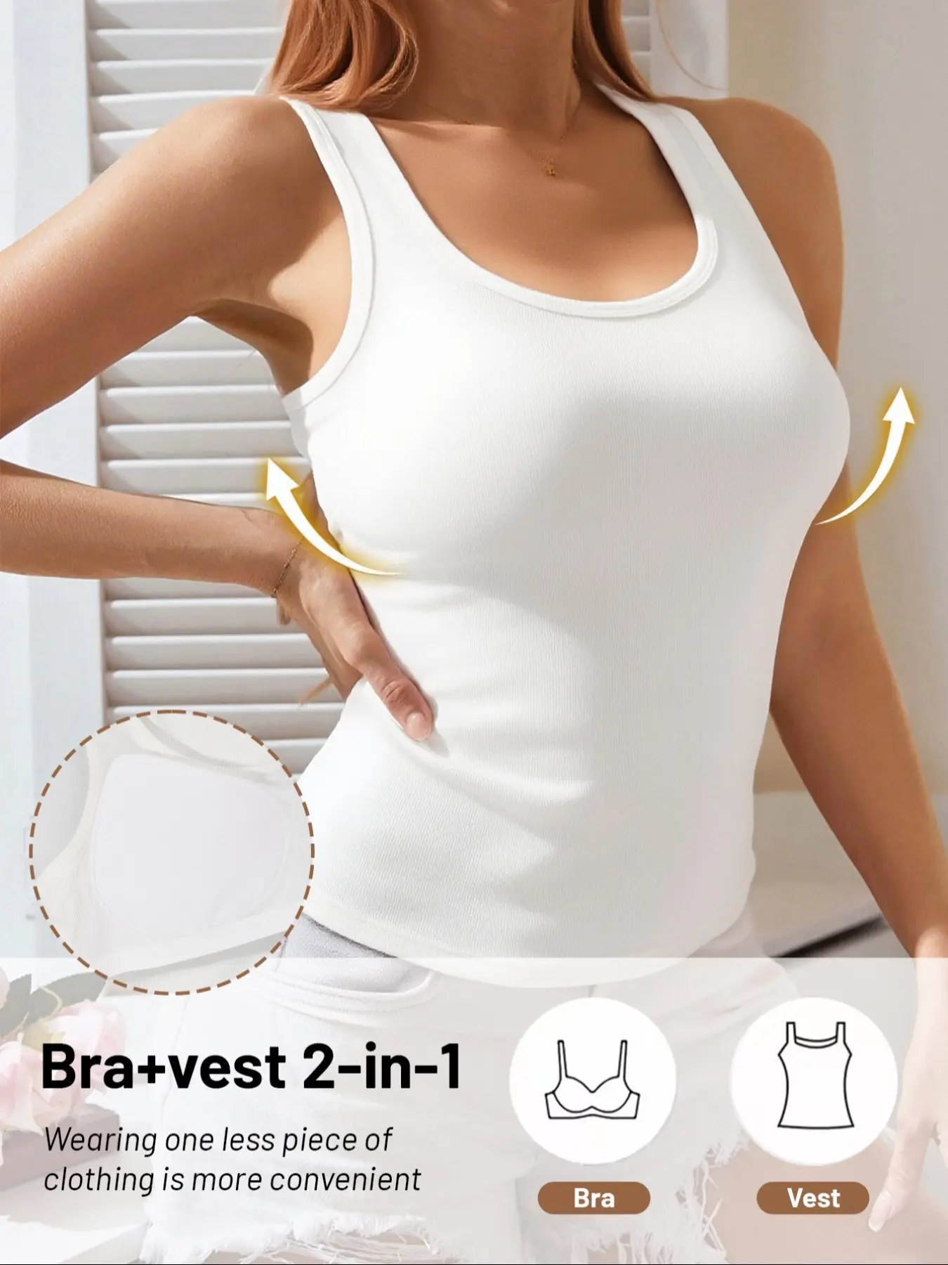4-Pack Women's Camisoles with Bra Pads, Basic Tank, Casual Sleeveless Tops, Square Neck Seamless Ribbed Design, Sleeveless, Slim-Fitting & Skin-Friendly, Comfortable & Breathable Casual Style, Suitable Daily Layering or Outdoor Wear, Daily Essential