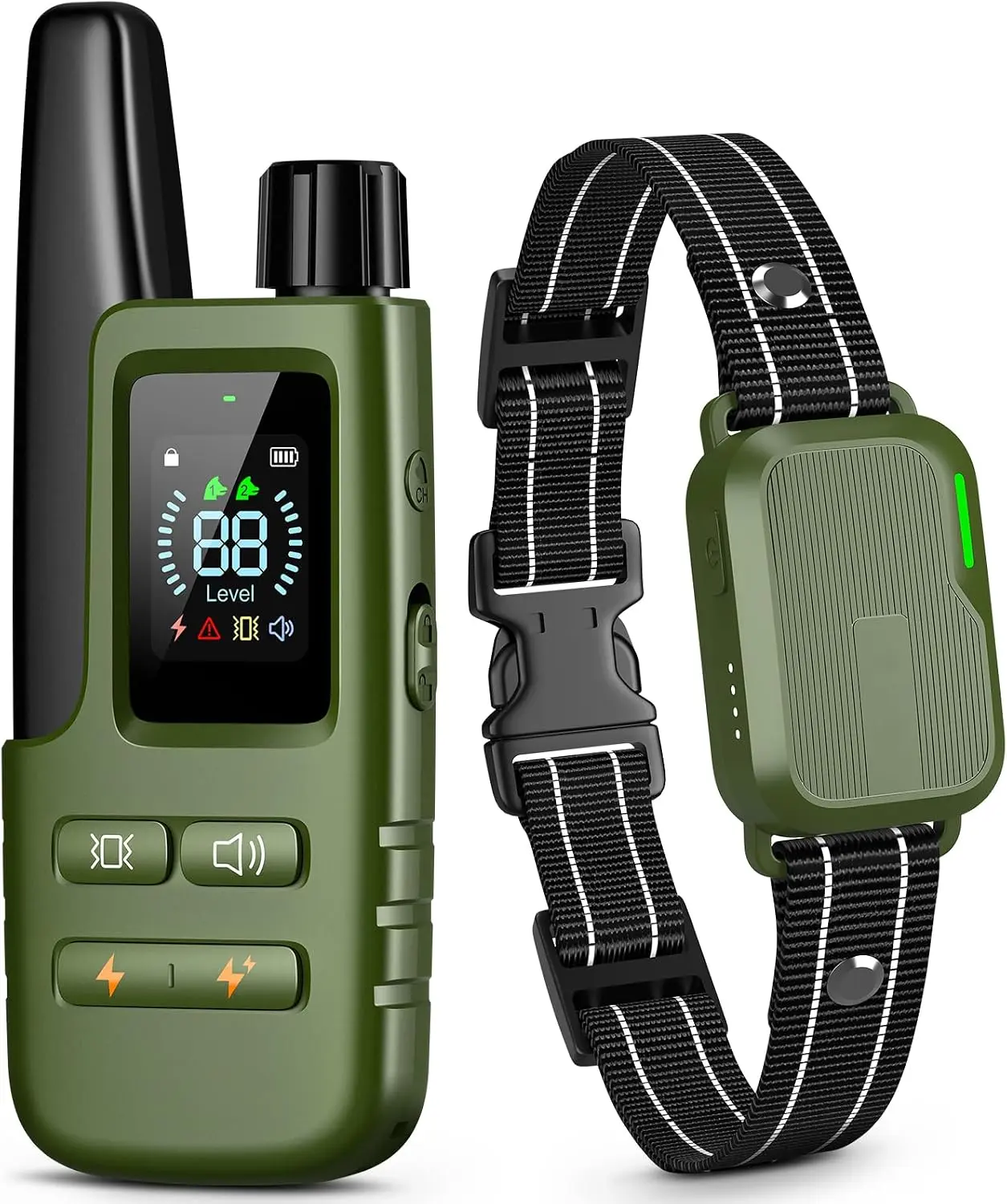 Dog Shock Collar - 4500FT Dog Training Collar with Remote for 10-120lbs Small Medium Large Dogs, IPX8 Waterproof Rechargeable Dog eCollar with Beep(1-8) Vibration(1-16) Safe Shock(0-99), No-Shock Mode